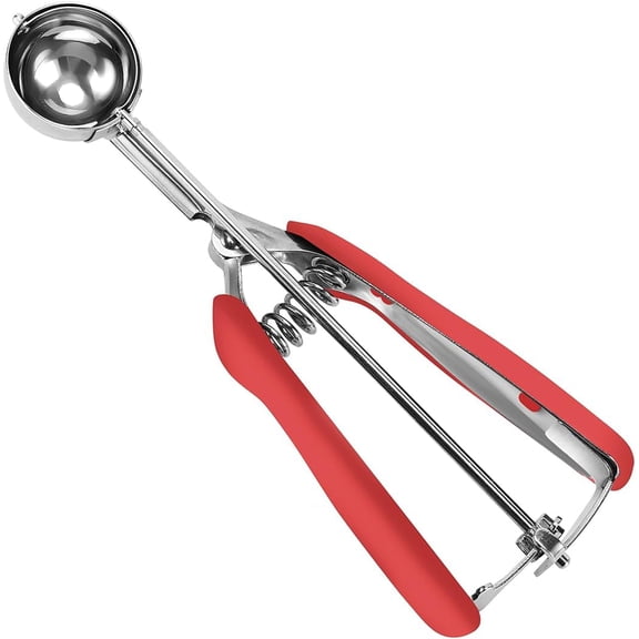 Cookie Mini Cookie Scoop, Size #16 - #100 Stainless Steel Cookie Dough Scoop, Muffin Scoops for Baking, Melon Baller Scoop, Spring-Loaded Scoop,Comfortable Grip, 1pc