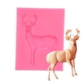 thumbnail image 1 of Cookie Mold Christmas Deer Silicone Mould Fondant Cake Chocolate Cookie Decorating Mould Cake Tools Pink, 1 of 5