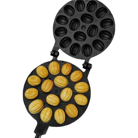 Cookie Mold Maker 16 halves Non-stick Cookies Pastry Oreshnitsa (Oreshki Nuts 16 Mold Skillet) Maker 16 wells griddle nuts mini