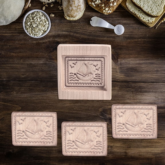 Cookie Molds Provences Rose Cookie Stamp, Embossing Molds Craft Decorating Baking Tool, Model F