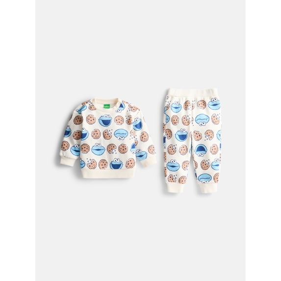 Cookie Monster Baby Boys' Print Sweatshirt and Jogger Pants Set, 2-Piece, Sizes 0/3M-24M
