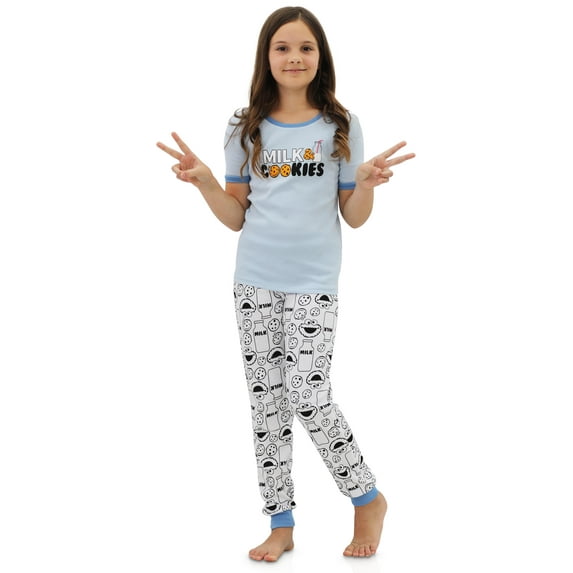Cookie Monster Family Pajama Set Womens and Girls Sleepwear, Girl, Size: 14-16
