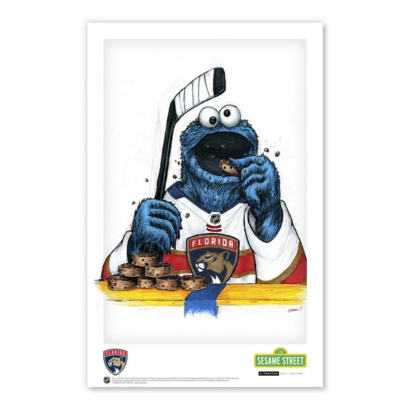 Cookie Monster Florida Panthers 11" x 17" Sesame Street Poster Print