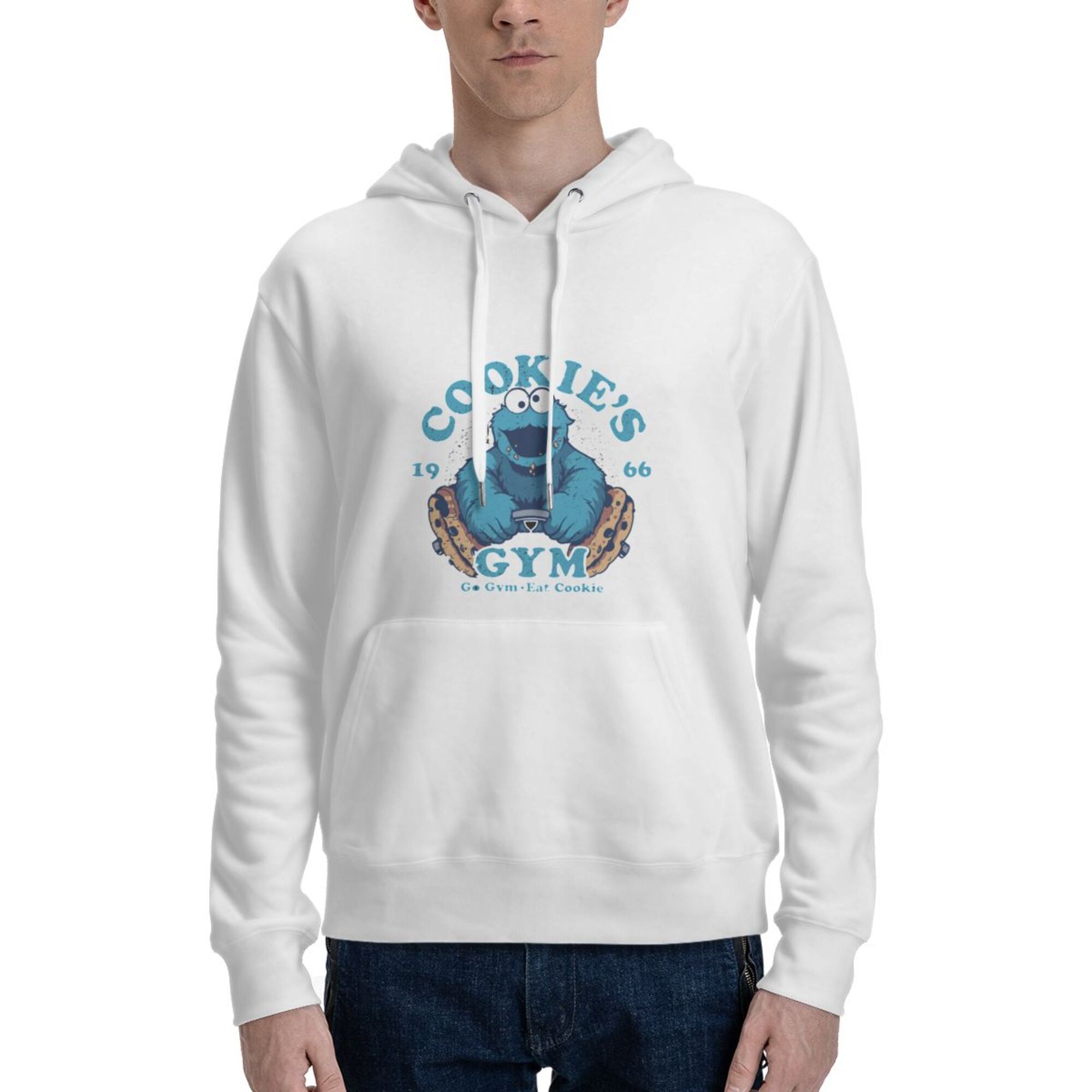 Cookie Monster Hoodie Long Sleeve Pullover Casual Sweatshirt Hooded