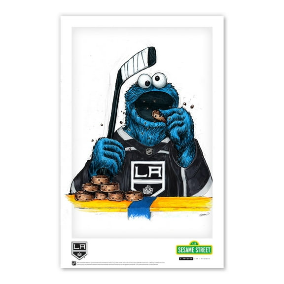 Cookie Monster Los Angeles Kings 11" x 17" Sesame Street Poster Print