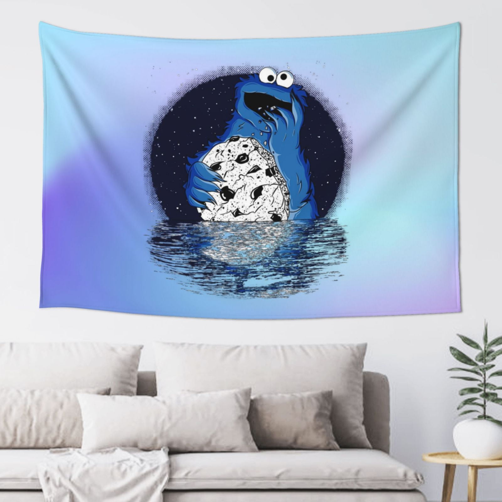 Cookie Monster Tapestry 60x40in Vertical Vintage Tapestries For Bedroom