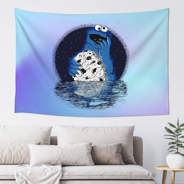 Cookie Monster Tapestry 60x40in Vertical Vintage Tapestries For Bedroom