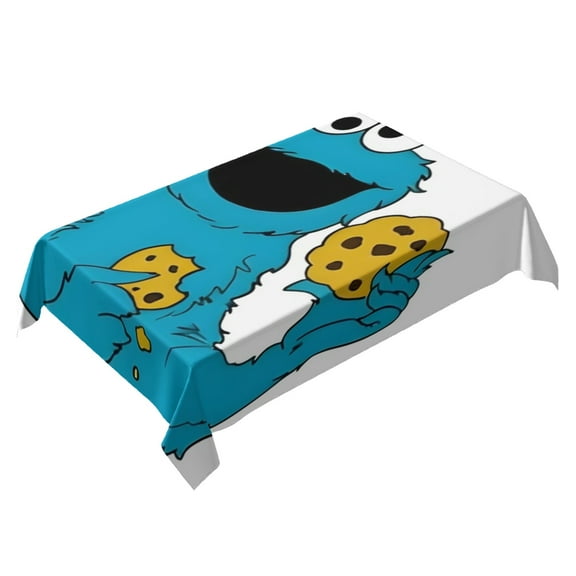 Cookie Monster Themed Square Tablecloth 54 * 72 Inches Durable Stylish