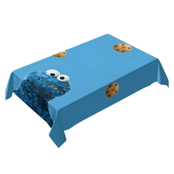 Cookie Monster Themed Square Tablecloth 54 * 72 Inches Durable Stylish