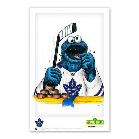 Cookie Monster Toronto Maple Leafs 11" x 17" Sesame Street Poster Print