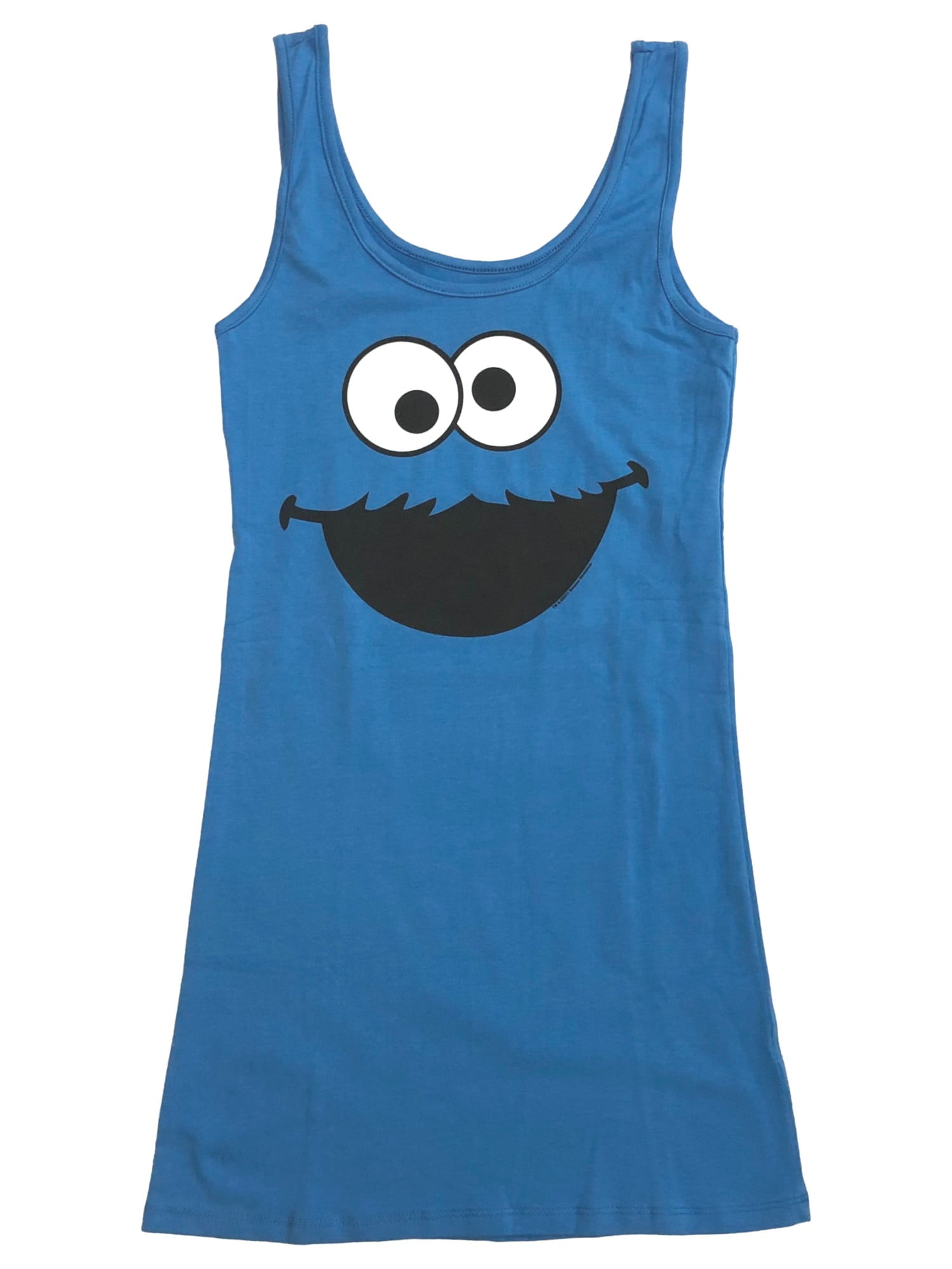 cookie monster blue dress Womens Slim Fit Stretchy Tank Small Playwear by Sesame Street MATRIXIFYWK82025 Aladdin actress Naomi Scott size:7-8 Years (140cm)