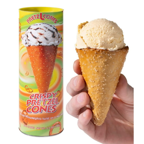 Cookie & Pretzel Ice Cream Cones-Pretzel