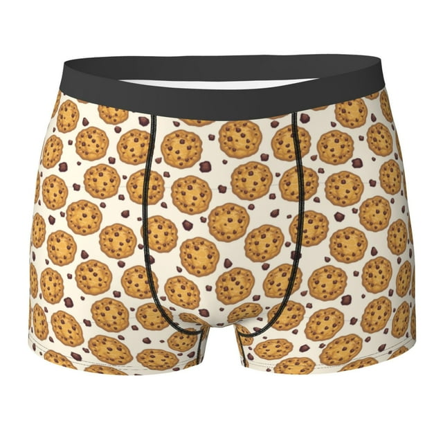 Cookie Realistic Food Mens Underwear Boxer Briefs Soft Underpants Small with Elastic Waistband
