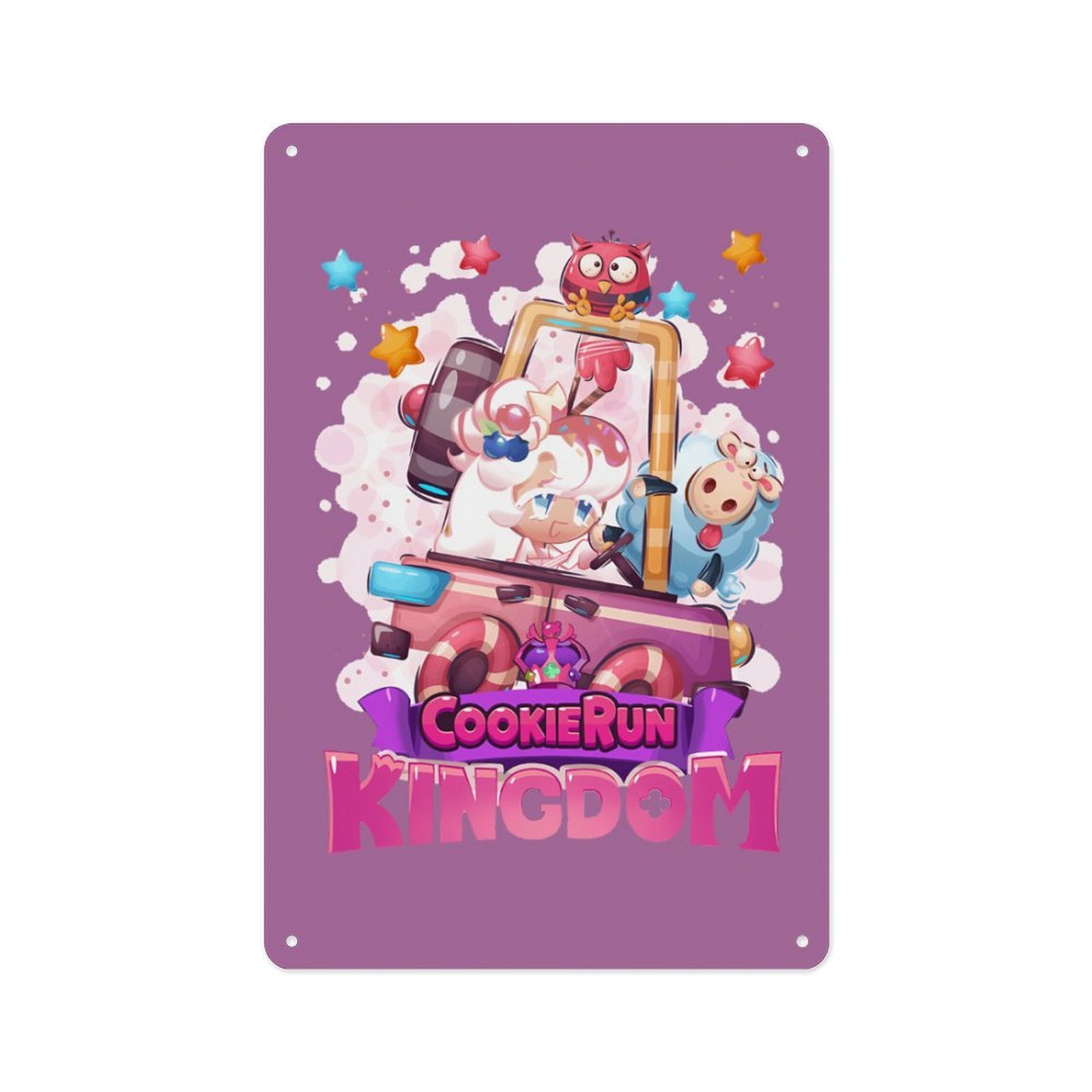 Cookie Run Kingdom Aluminum Plaque Vertical Hanging Picture For Living