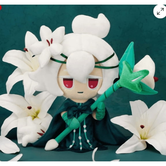 Cookie Run Kingdom Plush Saint White Lily Soft Plush Toy Soft Doll Cookie Run Kingdom Plush, Cookie Run Kingdom Devil Stuffed Figure Pillow for Room Decor for Video Game Fans