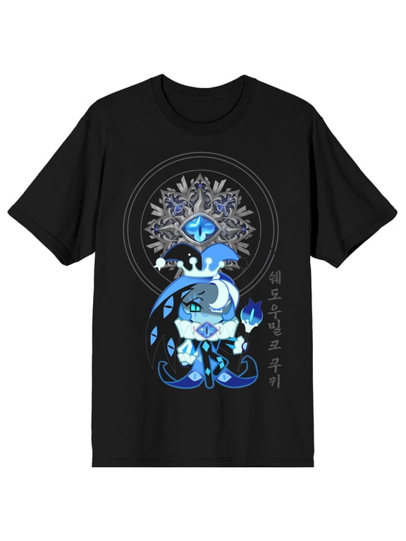 Cookie Run Kingdom Shadow Milk Cookie Men's Graphic T-Shirt Short Sleeve Officially Licensed-Small
