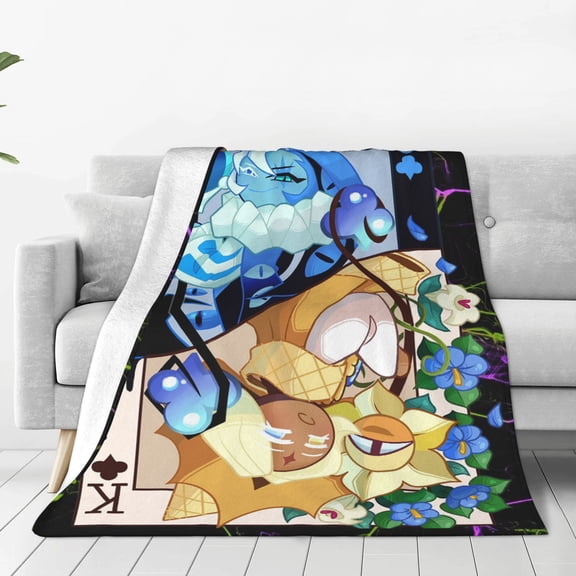 Cookie Run Kingdom Soft Micro Fleece Cozy Throw Blanket Lightweight Fuzzy Flannel Blankets Sofa Decor Gifts