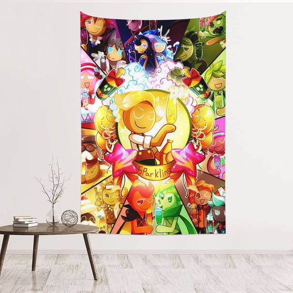 Cookie Run Kingdom Tapestry 60 x 40 Wall Hanging Tapestries Art Banner for Bedroom Dorm Living Room Decorate