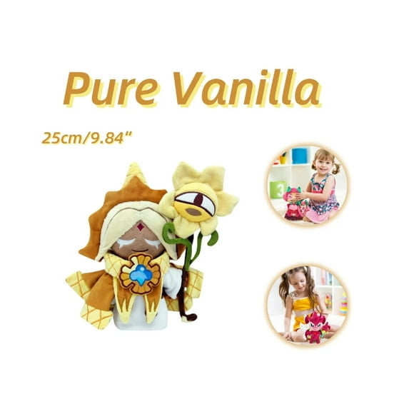 Cookie Run Kingdom Toys - Pure Vanilla Cookie Plush,9.84 Inch Collectible, Gift Ideal