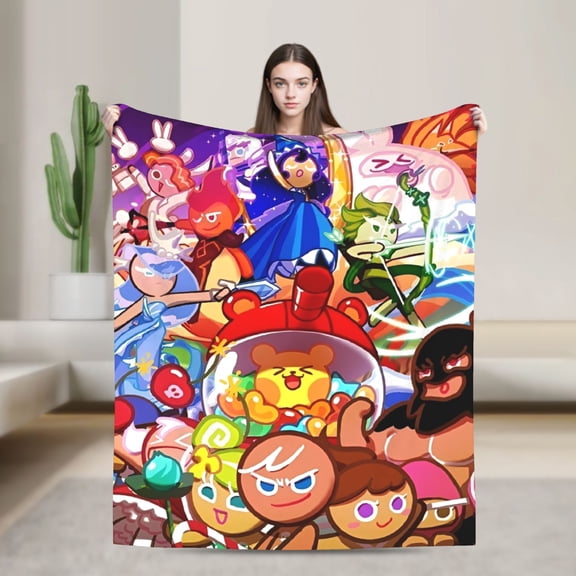 Cookie Run Kingdom Warm Cozy Fluffy Video Games Flannel Blanket