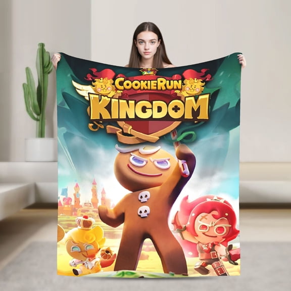 Cookie Run Kingdom for Couch Video Games Soft Flannel Blanket