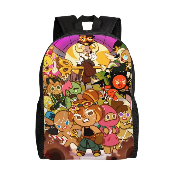 Cookie Run Lightweight Backpack Laptop Shoulders Bag Bookbag Daypack Travel Women Men