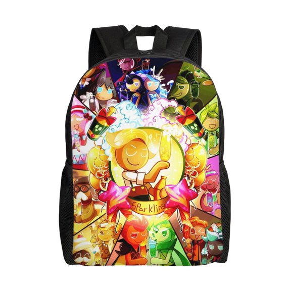 Cookie Run Lightweight Backpack Laptop Shoulders Bag Bookbag Daypack Travel Women Men