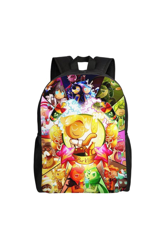 Cookie Run Lightweight Backpack Laptop Shoulders Bag Bookbag Daypack Travel Women Men