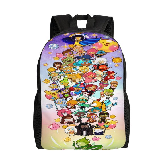 Cookie Run Lightweight Backpack Laptop Shoulders Bag Bookbag Daypack Travel Women Men