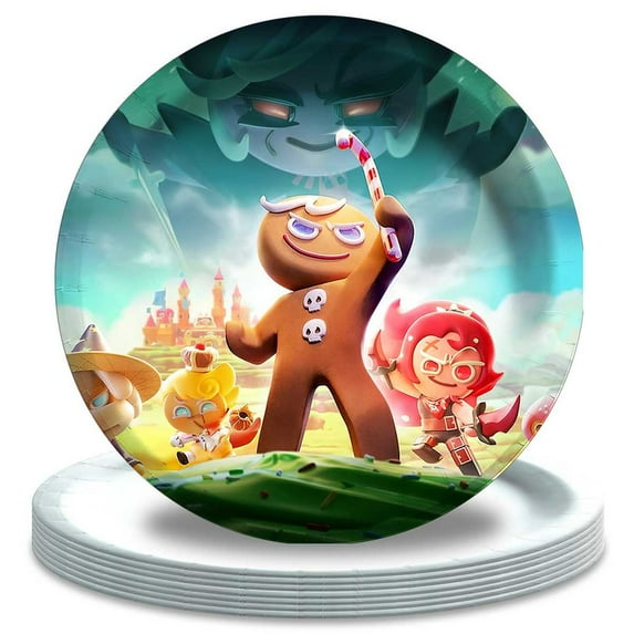 Cookie Run Birthday Decorations Plates Party Supplies Tableware Disposable Dinnerware