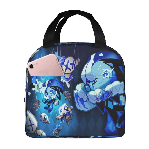 Cookie Run Reusable Lunch Bag Cooler Tote Bag Adjustable Shoulder Strap Insulated Lunch Box for Office Picnic Beach