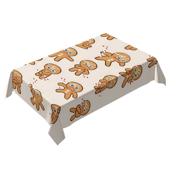 Cookie Run Themed Square Tablecloth 54 * 72 Inches Durable Stylish