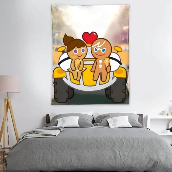 Cookie Run tapestry 40 x 60 inches with vivid colors realistic details easy to hang and clean adding artistic charm