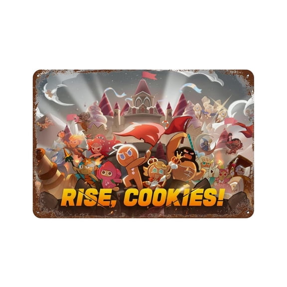 Cookie Run-theme Metal SignPersonalized Metal Sign Wall Decor for fans,friends,family and Lovers Gifts 8x12 Inch