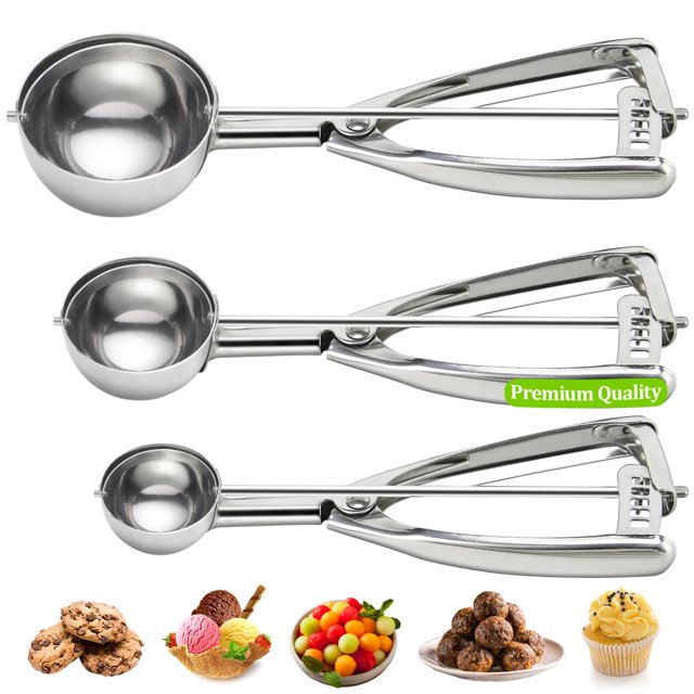 Cookie Scoop Include 1 Tbsp / 2 Tbsp / 3 Tbsp 3 PCS Cookie Scoops for