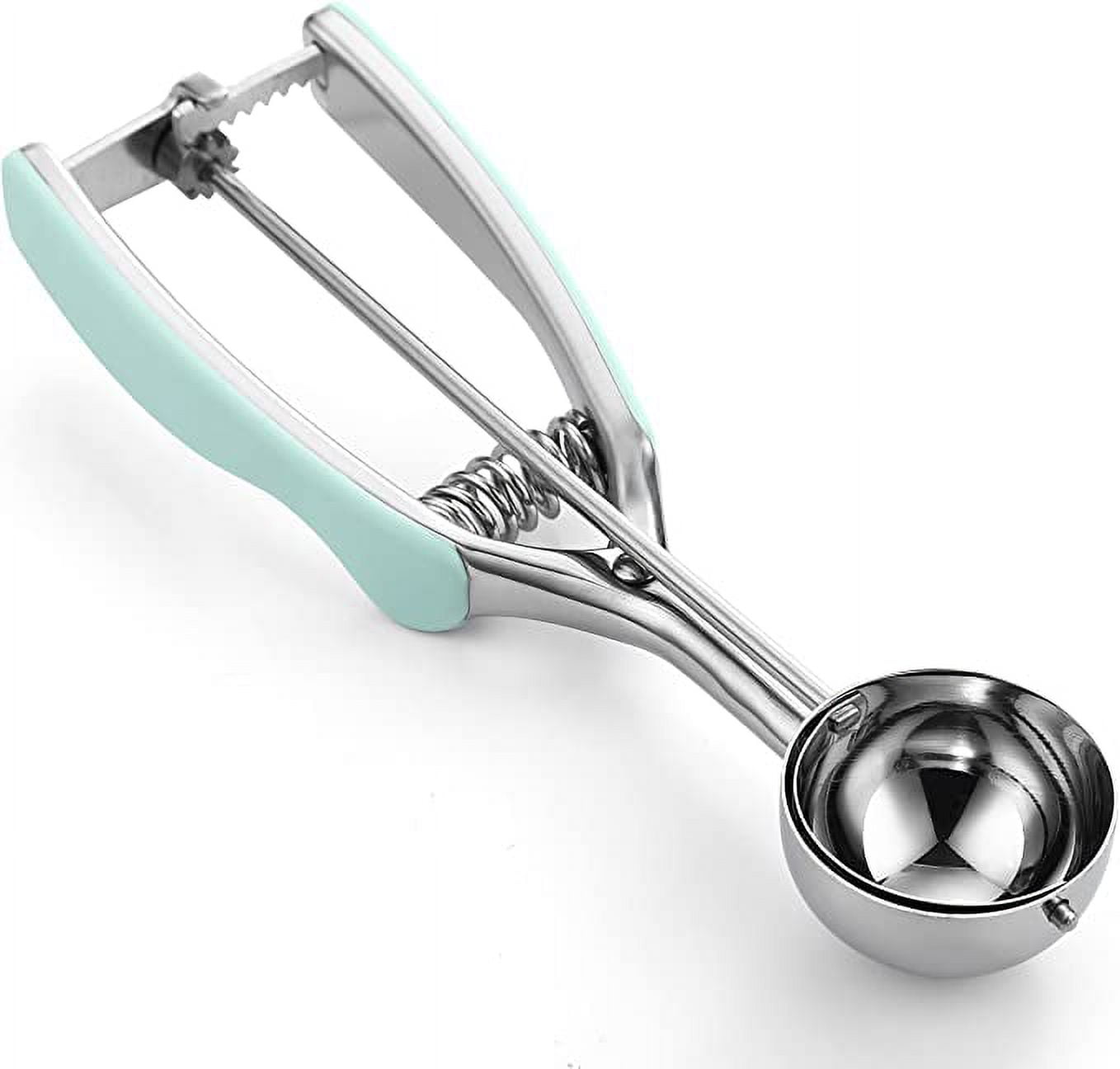 Cookie Scoop, Premium 18/8 Stainless Steel Disher with Soft Grip, Loaded  with Trigger Release for Cookie Dough, Melon, Ice Cream, Baking - Medium  Size #40, Mint 