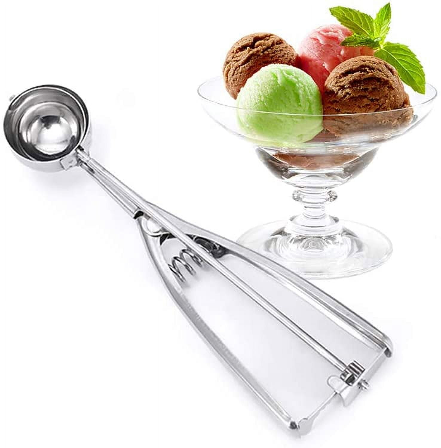 HUDAEN Cookie Scoop Set,Ice Cream Scoop Set,3 PCS Colorful Ice Cream Scoops  with Trigger Release Include Multiple Size Large-Medium-Small Size Portion