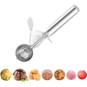 Cookie Scoops Set of 1 / 3 Ice Cream Scoop with Trigger 18/8 Stainless Steel, 3PCS Different Size Cupcake Scoop for Baking Mashed Potatoes Meatball Watermelon Muffin 4oz + 2oz + 0.8oz
