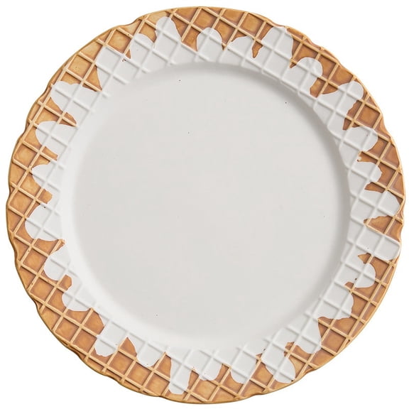 Cookie Shaped Ceramic Coffee Mug - Delicate Breakfast Cereal Cup with Dessert Plate for Afternoon Tea at Home