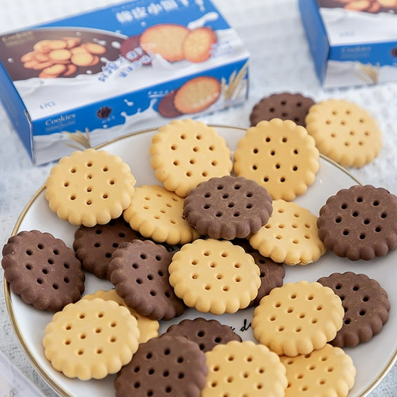 Cookie Shaped Rubber Puzzle Eraser Residue-Free Clean Wipe Correction Block For Adult Document Draft Modification
