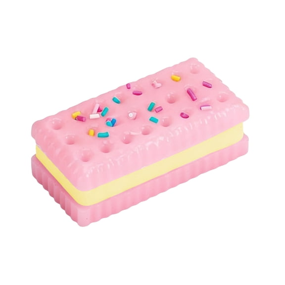Cookie-Shaped TPR Pinching Stress Relief Toy Food Toy Soft Safe Portable Reusable Squeezing Bag