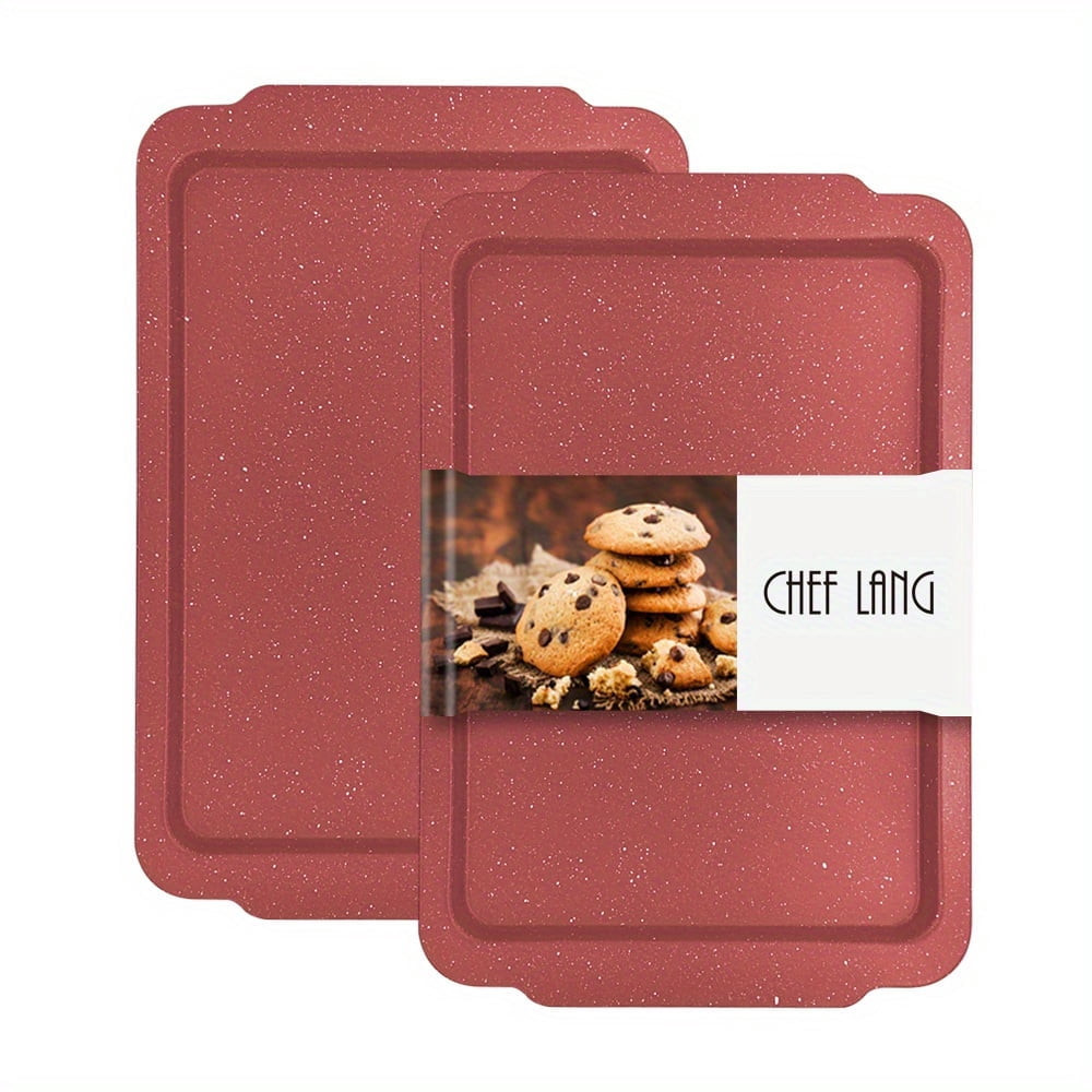 Cookie Sheet Pan Baking Sheet Set of 2 Bakeware Set Oven Pan Set Jelly Roll Pans Heavy Duty Cookie Tray Non Toxic Easy Clea
