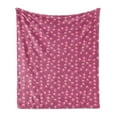 thumbnail image 1 of Cookie Soft Flannel Fleece Throw Blanket, Macaroons with Cream in Between Floating Sugar Themed Graphic, Cozy Plush for Indoor and Outdoor Use, 50" x 70", Pale Fuchsia Dried Rose, by Ambesonne, 1 of 5