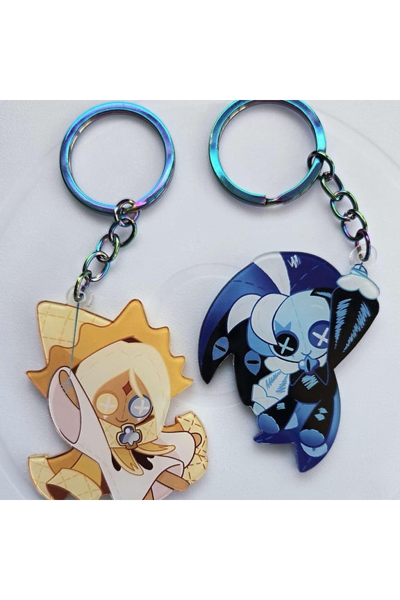 Cookie Squad Duo Acrylic Keychains Gift for Collectors Cute Purse Charm Cute Keyring Accessory Cool, RANDOM 1 PACK