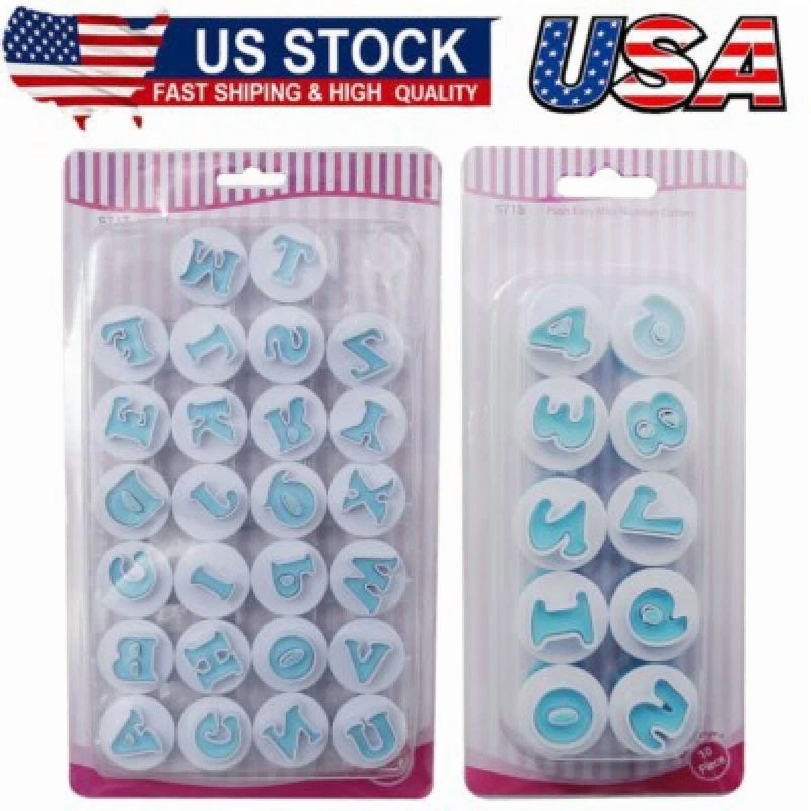 Cookie Stamp Impress Cookie Cutters Alphabet Letter Fondant Cake Biscuit Mold