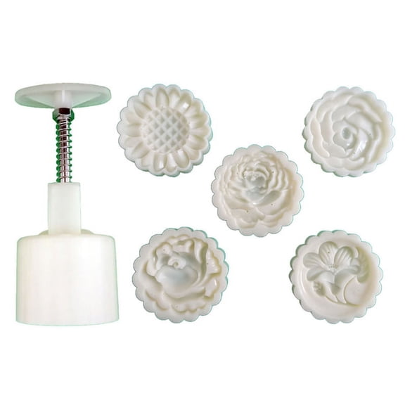 Cookie Stamp Moon Cake Maker Exquisite Blossom Pastry Tool Bath Bomb Press DIY Festival Decoration Hand Cutter Cake Mold