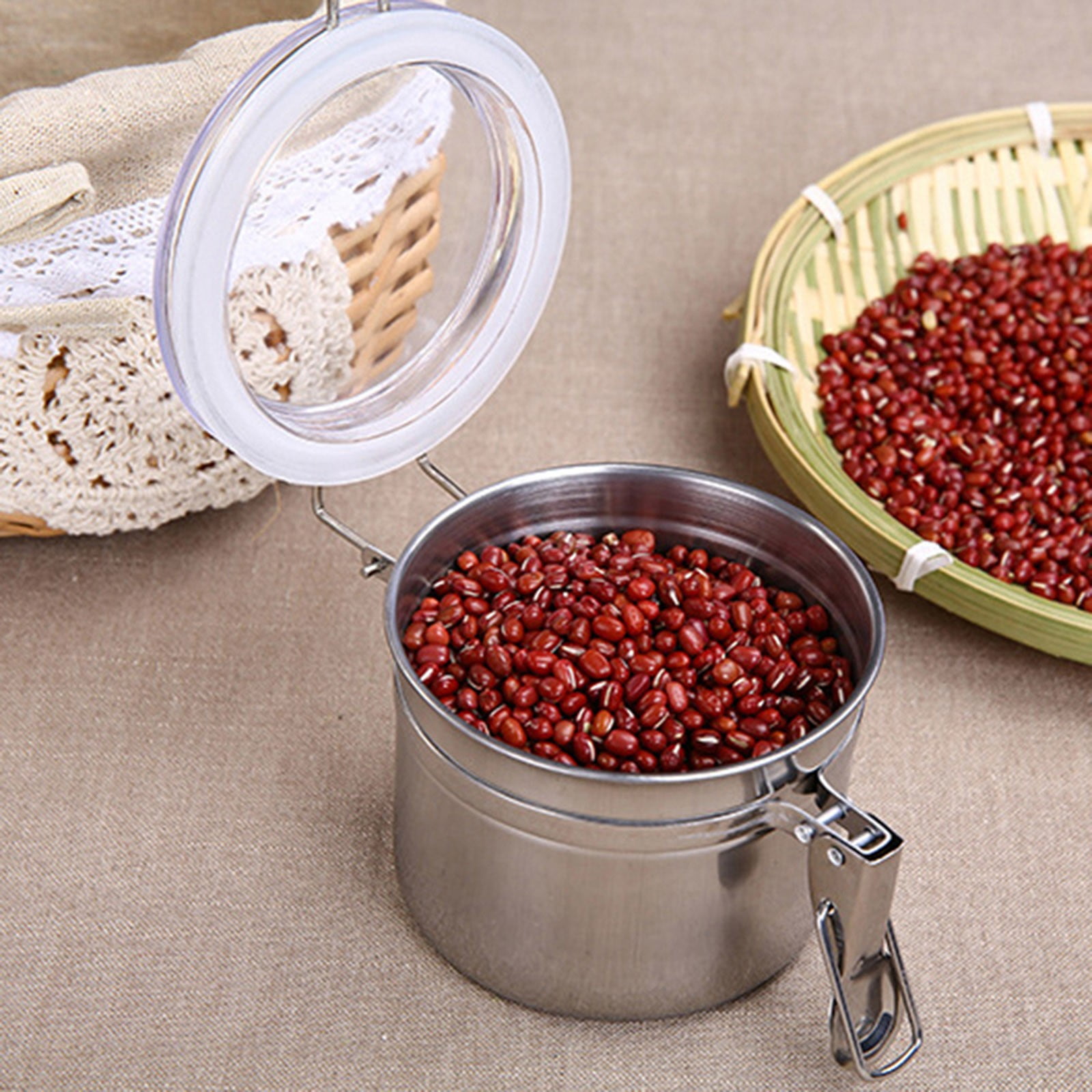 Cookie Storage Containers Airtight Coffee And Food Storage Canister Airtight Lid Food Freshness