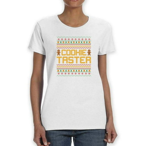 Cookie Taster Christmas T-Shirt Women -Smartprints Designs, Female 5X-Large
