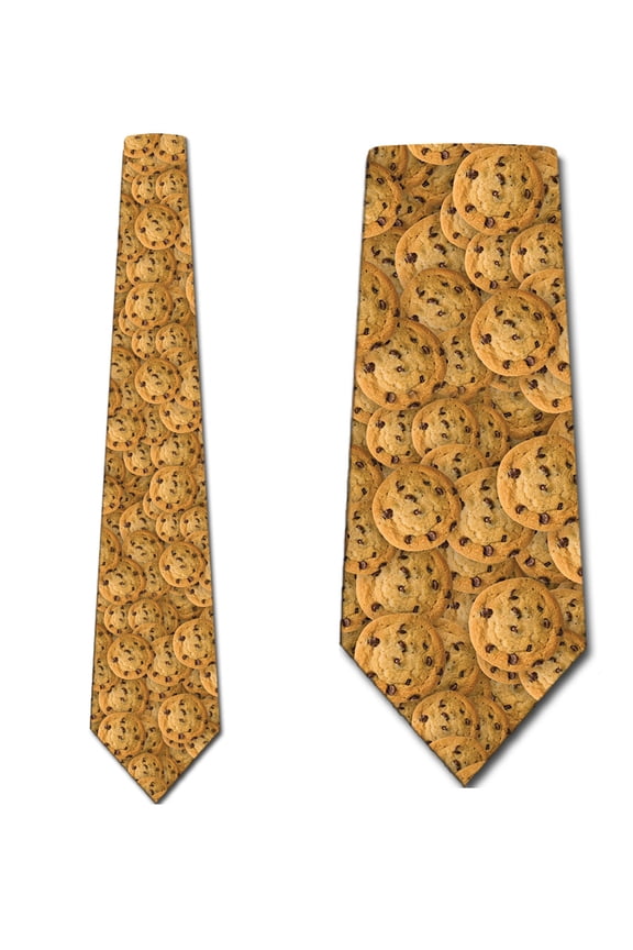 Cookie Ties Mens Chocolate Chip Cookie Necktie by Three Rooker