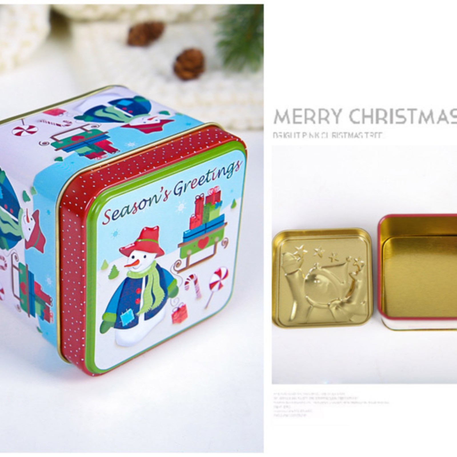 Cookie Tins With Lids Empty Cookie Storage Tins Christmas Cookie Gift